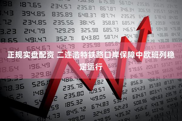 正规实盘配资 二连浩特铁路口岸保障中欧班列稳定运行
